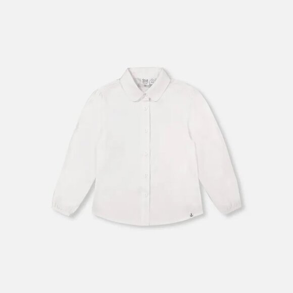 Deux par deux Long Sleeve Flowing Shirt White - Picture 1 of 9